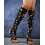 1Pair Halloween Pumpkin Skull Pattern Over The Knee Compression Socks