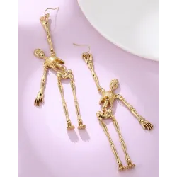 1Pair Halloween Skeleton Drop Earrings