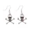 1Pair Halloween Skull Cross Bone Hook Earrings