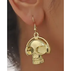 1Pair Halloween Skull Shaped Hook Earrings