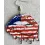 1Pair Independence Day Flag Lip Shaped Hook Earrings