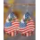 1Pair Independence Day Flag Sunflower Water Drop Earrings