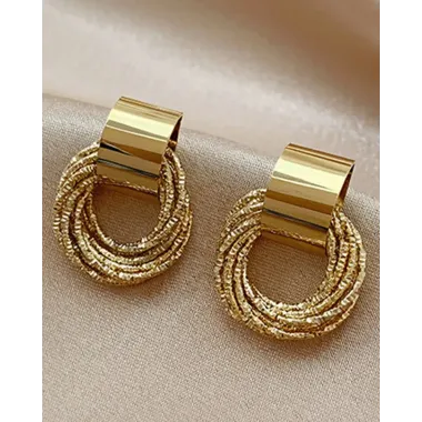 1Pair Minimalist Geometric Layered Earring