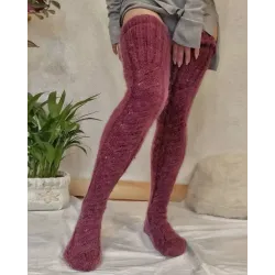 1Pair Over The Knee Thermal Knit Socks