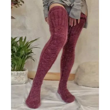 1Pair Over The Knee Thermal Knit Socks