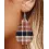 1Pair Plaid Print Waterdrop Hook Earrings