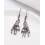 1Pair Rhinestone Decor Halloween Skeleton Drop Earrings