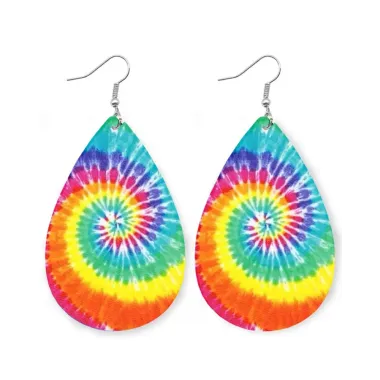 1Pair Tie Dye Water Drop Earrings