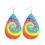 1Pair Tie Dye Water Drop Earrings