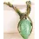 1pc Bohemian Oval Stone Braided Pendant Necklace