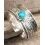 1pc Bohemian Turquoise Embossed Vintage Ring