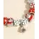 1pc Christmas Tree Berry Santa Clause Snowflake Beaded Gift Bracelet