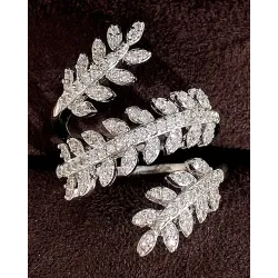 1pc Creative Design Leaf Vine Open Ring Wedding Bridal Party Jewely