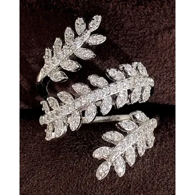 1pc Creative Design Leaf Vine Open Ring Wedding Bridal Party Jewely