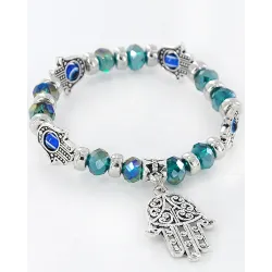 1pc Demon Hands Blue Eye Crystal Stone Beaded Bracelet