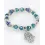 1pc Demon Hands Blue Eye Crystal Stone Beaded Bracelet