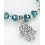 1pc Demon Hands Blue Eye Crystal Stone Beaded Bracelet