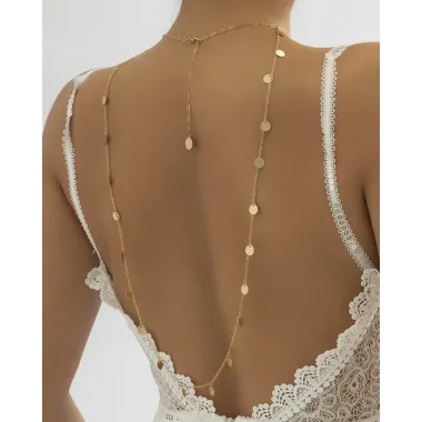 1pc Disc Tassel Back Beach Bridal Body Chain