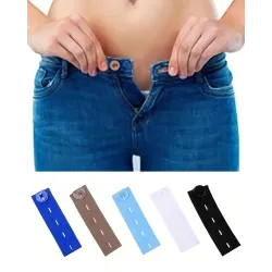 1pc Elastic Buttoned Adjustable Waist Extender