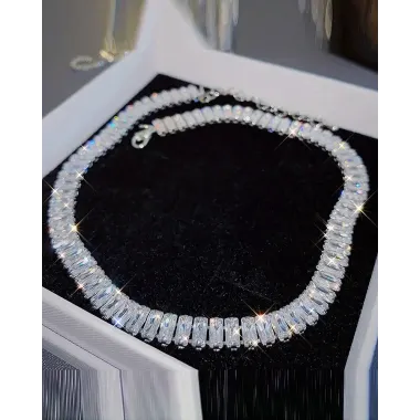 1pc Geometric Rhinestone Fashionable Wedding Bridal Party Choker