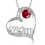 1pc Mother's Day Fashion Charms Gift Hollow Out Heart Gemstone Letter Mom Pendant Necklace