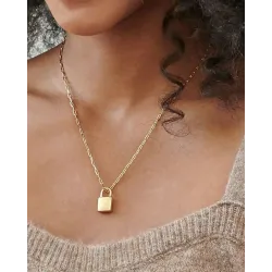 1pc Simple Lock Pendent Necklace