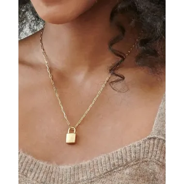 1pc Simple Lock Pendent Necklace