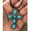 1pc Turquoise Cross Pendant Necklace