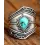 1pc Waterdrop Turquoise Asymmetrical Ring