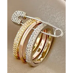 1pcs Stackable Brooch Decor Ring