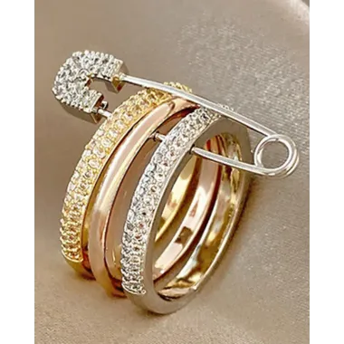 1pcs Stackable Brooch Decor Ring