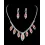 2PCS Rhinestone Crystal Stone Tassel Pendant Necklace & Drop Earrings Wedding Bridal Jewelry Set