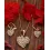 2pcs Rhinestone Heart Shaped Pendant Necklace & Earrings Jewelry Set