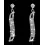 3PCS Rhinestone Hollow Out Chain Necklace & Drop Earrings & Bracelet Evening Party Wedding Jewelry Set