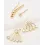 3pcs Faux Zircon Stud Earrings & Ear Climbers Set