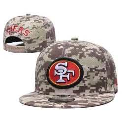 49ers Fresh Logo Camo Adjustable Hat GS