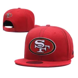 49ers Team Logo Red Adjustable Hat LT