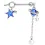 5PCS/Set Star Galaxy Heart Tassel Ear Cuff Earrings