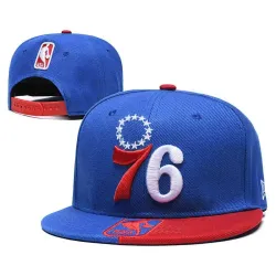 76ers Team Logo Blue Red Adjustable Hat GS