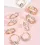 9PCS Drop Shaped Studded Rhinestone Ring