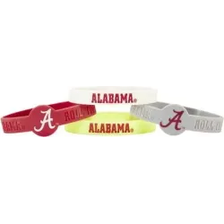 Alabama Crimson Tide Bracelets 4 Pack Silicone - Special Order