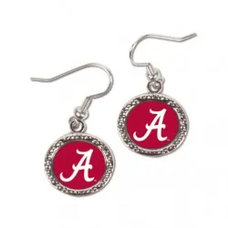 Alabama Crimson Tide Earrings Round Style - Special Order