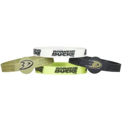 Anaheim Ducks Bracelets - 4 Pack Silicone - Special Order