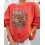 Animal Print Long Sleeve Drop Shoulder Sweatshirt