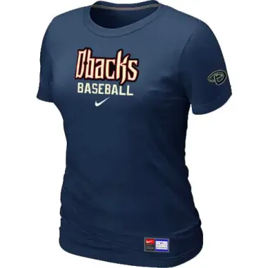 Arizona Diamondbacks Crimson Nike Women's D.Blue Short Sleeve Practice T-Shirt