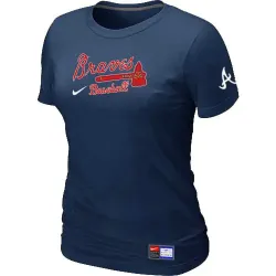 Atlanta Braves Nike Women\'s D.Blue Short Sleeve Practice T-Shirt