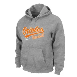 Baltimore Orioles Pullover Hoodie Grey