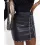 Beaded PU Leather Skirt