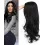 Black Wavy Wigs 24 Inches Long Curly Wig Synthetic Party Wigs Middle Part Full Wigs Natural Looking