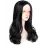 Black Wavy Wigs 24 Inches Long Curly Wig Synthetic Party Wigs Middle Part Full Wigs Natural Looking